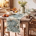 thumbnail image 4 of Smile Blue Pumpkins Eucalyptus Leaves Fall Thanksgiving Table Runner 13 x 72 Inch, 4 of 9