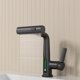 thumbnail image 5 of Grifo de cocina con rociador extraíble, pantalla LED de temperatura, altura ajustable y giro de 360 grados, 3 modos, grifo mezclador de lavabo extraíble de acero inoxidable de una sola manija, 5 of 9