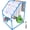 Blue, variant on Yescom Free Standing Pool Towel Rack, White