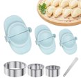 thumbnail image 1 of 7 moldes reutilizables para hacer albóndigas con 3 cortadores de masa y 1 cuchara de acero inoxidable 304 para hacer albóndigas, máquina segura para hacer empanadas, juego de moldes para cocina de alb, 1 of 11
