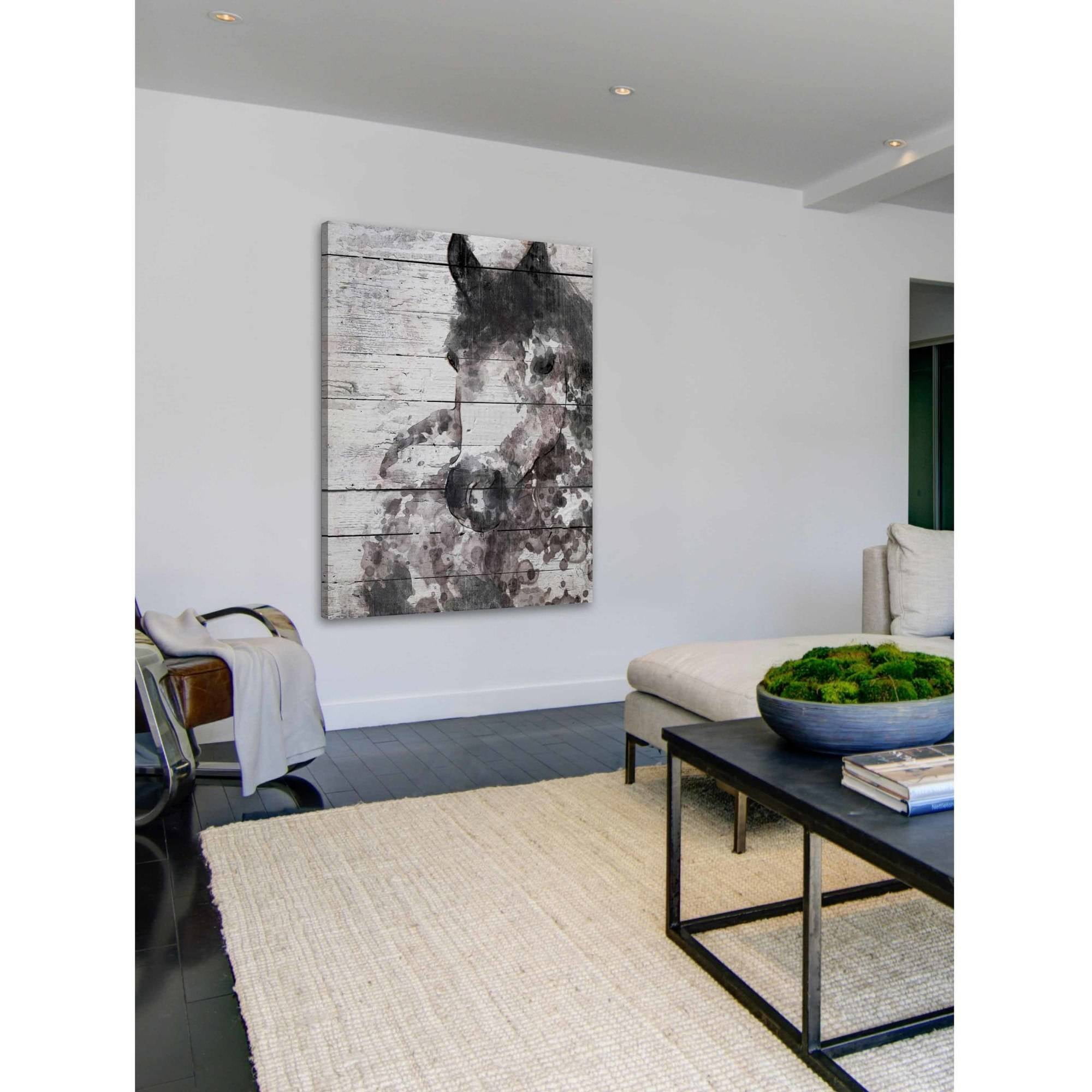 Marmont Hill "Grey Horse" by Irena Orlov Painting Print on Wrapped Canvas