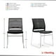 thumbnail image 2 of Silla Apilable Cerdeña Negra I Seating para Interior y Exterior con Base de Acero Cromado, 2 of 7