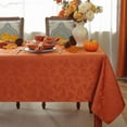 thumbnail image 3 of Larponder Fall Tablecloth Rectangle, Jacquard Spillproof & Stain Resistant Table Cloth with Pinecones Designs, Washable Table Cover for Autumn Holiday, 3 of 7