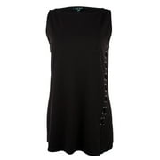 Women's Lace-Up Ponte Sleeveless Tank Top-PB-L