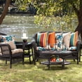 thumbnail image 4 of Pillow Perfect  Outdoor Telfair Peacock Wicker Loveseat Cushion, 4 of 4