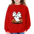 thumbnail image 3 of YunPes Girls Cute Halloween Sweatshirt Funny Ghost Graphic Long Sleeve Pullover Teen Kids Oversized Trendy Streetwear Tops, 3 of 7