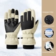 thumbnail image 2 of CAIXIA Mens Heated Gloves Women's Winter Ski Gloves Thermal Lined Touchscreen Compatible for Cycling and Cold Weather Activities,Beige, 2 of 3