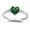 Green, variant on Women's Fashion 925 Sterling Silver Heart Emerald Promise Ring