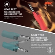 MK Mini Utility Lighter Refillable Butane, Wind-Resistant, Assorted Colors, 2 Pack