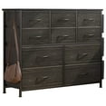 thumbnail image 2 of Litake Dresser for Bedroom with 10 Drawer, Dressers & Chests of Drawers for Hallway, Entryway, Storage Organizer Unit with Fabric, Sturdy Metal Frame, Wood Tabletop, Easy Pull Handle (Charcoal Black), 2 of 9