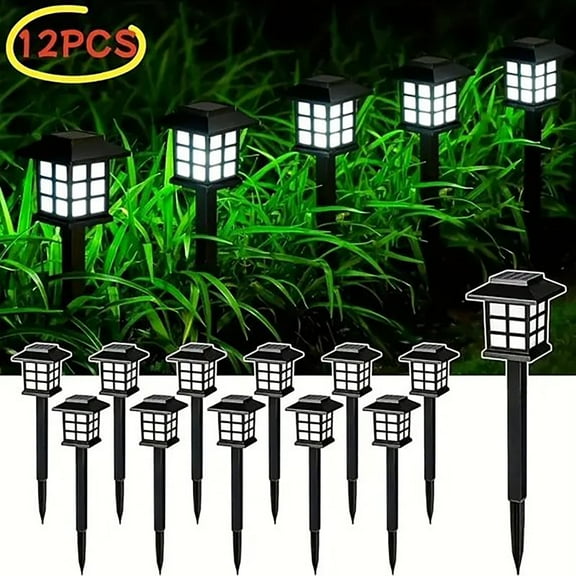 Mibote Solar Outdoor Lights,12 Pcs LED Solar Lights Outdoor Waterproof, Solar Walkway Maintain of Lighting for Your Garden, Yard, Patio, Driveway