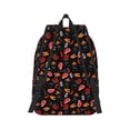 thumbnail image 3 of Naloa Canvas Backpack for Men Women BBQ Print Rucksack Casual Travel Daypack Large and Small Durable College Tote Satchel Bookbag for Teens, 3 of 8