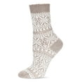 thumbnail image 4 of Legmogue Women's Traditional Cozy Snowflake Crew Socks - Womens - Female, 10-13, Tan, 4 of 5