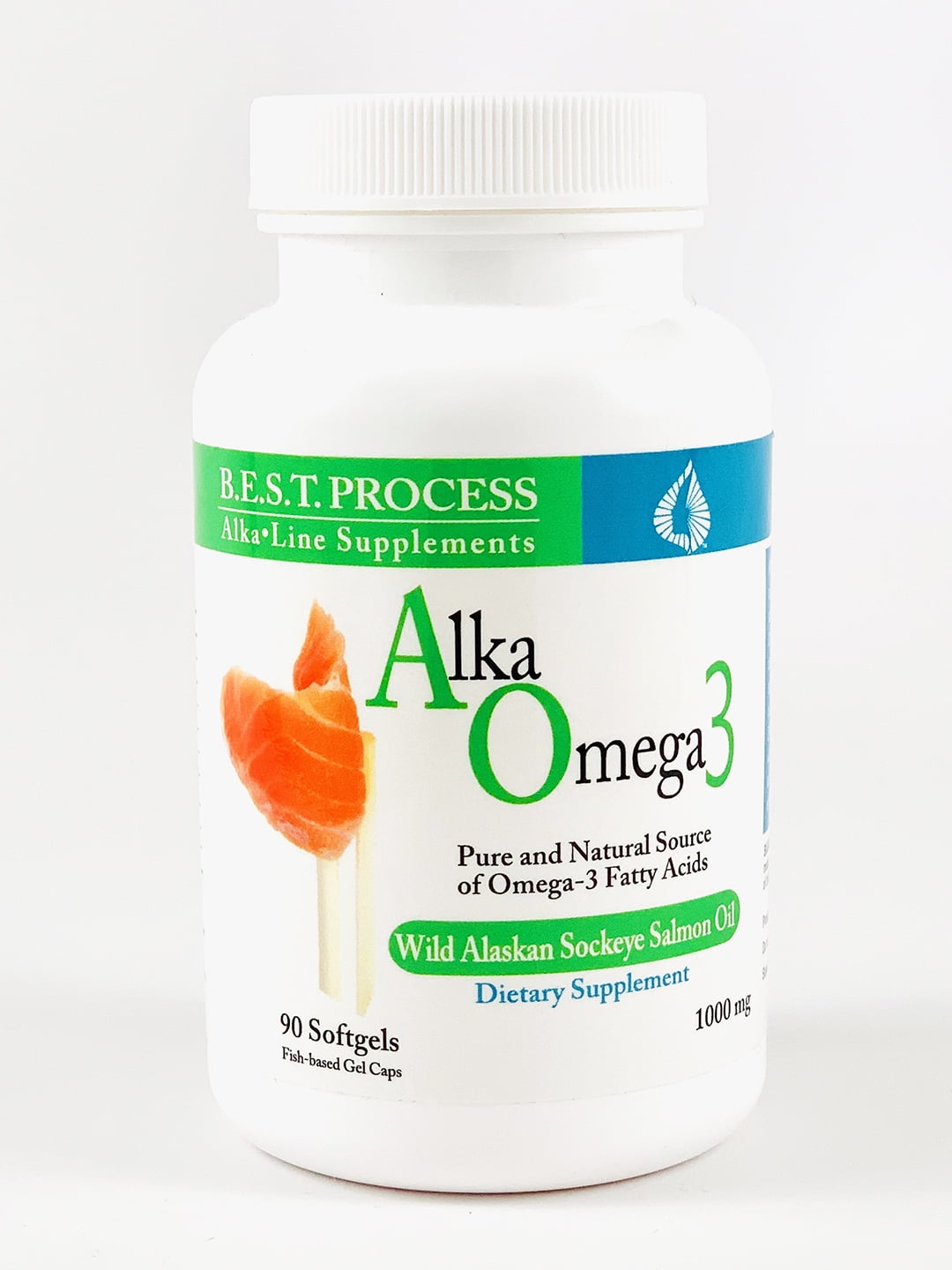 AlkaOmega3 — Morter HealthSystem Best Process Alkaline — Pure Wild Alaskan Sockeye Salmon Fish Oil Supplement — Omega 3s, Astaxanthin, Tocopherols, EPA and DHA — Supports Heart, Brain & Joint Health