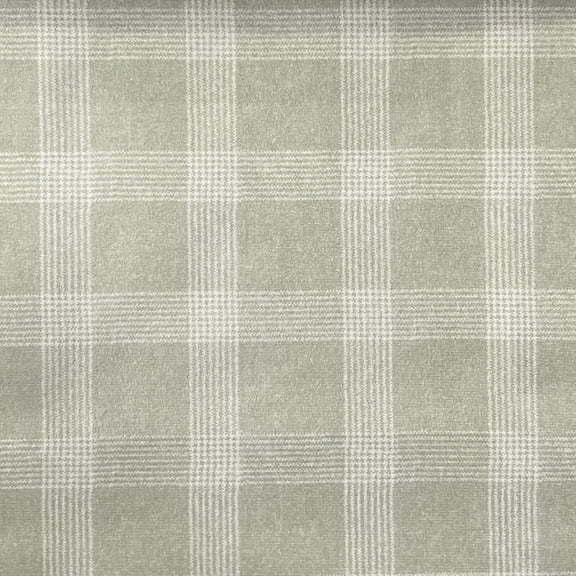 Decora Furnishings Tartan Design Velvet Finish Digitally Printed Fabric for Upholstery, Craft, Window Treatments - Width 54 inches - Fabric by The Yard (Green)