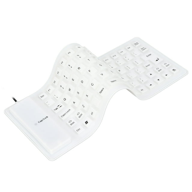 Silicone Keyboard, Soft Comfortable USB Wired Silicone Keyboard Travel Keyboard Soft Keyboard With Fully Sealed Design Lightweight Portable Silent for PC Notebook Laptop
