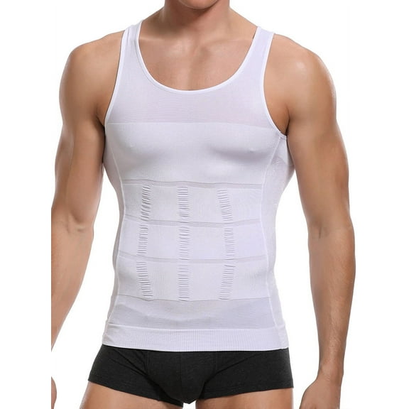 Mens Slimming Body Shaper Vest Shirt Abs Abdomen Slim Gym Workout Tummy Control Compression Tank Top Sleeveless Shapewear