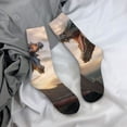 thumbnail image 5 of Fuzoiu Friendship Dragon Print Athletic Crew Socks for Men & Women,Casual Crew Socks,Above Ankle Crew Socks for Business, Casual, 5 of 6