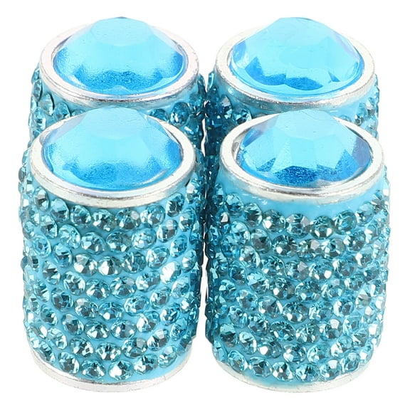 4pcs Rhinestone Valve Stem Caps Bling Crystal Tire Valve Covers Car Tires Valve Caps for Universal Vehicle, Bike, SUV Supplies