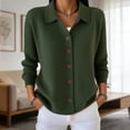 thumbnail image 2 of Casual Lightweight Cardigan for Women Long Sleeve Button Down Open Front Soft Knit Top GN1 XXXXXL, 2 of 5