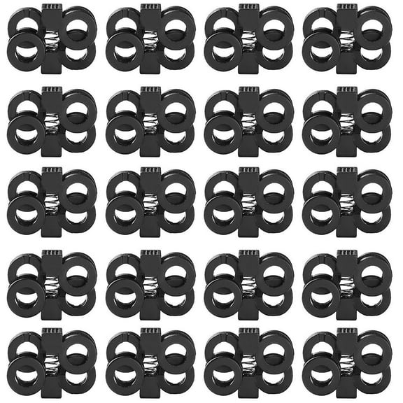 20 Pcs Practical Shoes Lace Buckles Shoelace Fixation Buckle Plastic