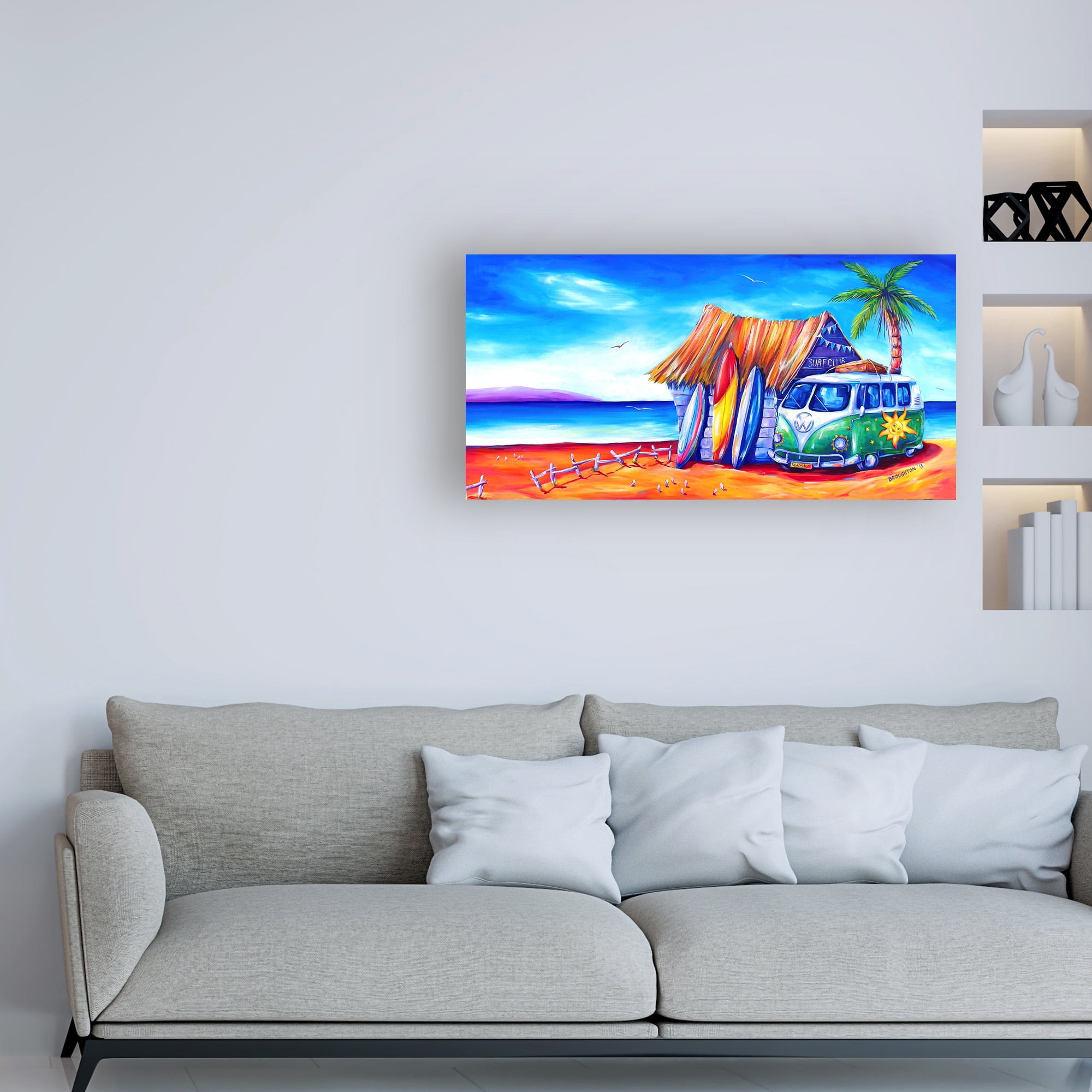 Trademark Fine Art 'Surf Surf club Panoramic' Canvas Art by Deborah Broughton