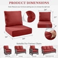 thumbnail image 4 of Bellefurn Outdoor Deep Seat Cushion 24 X 24 X 6 inch for Patio Furniture,Outdoor Chair Cushions Waterproof & Fade Resistant Patio Furniture Cushions for Wicker Chair, Sofa, Couch, 4 of 12