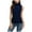 Dark Blue, variant on Horkkom Sleeveless Turtlenecks for Women Solid Color Mock Turtleneck Tank Top Pullover Soft Turtle Necks Tops Purple L