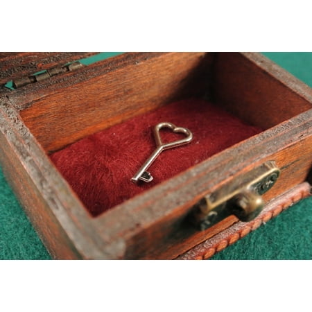- LAMINATED POSTER Close Up Key Chest Castle Open Close Heart Love Poster 24x16 Adhesive Decal