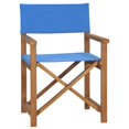 thumbnail image 1 of vidaXL Director's Chair Solid Teak Wood Blue, 1 of 5