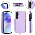 thumbnail image 5 of Wallet Case for Samsung Galaxy S20 Plus, with Crossbody Shoulder Strap & Hand Wrist Cards Holder Zipper Pocket Stand Feature Full Protective Shockpoof Phone Case for Samsung Galaxy S20+, Lightpurple, 5 of 7