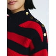 thumbnail image 4 of Free Assembly Women's Mock Neck Button Sweater with Long Sleeves, Midweight, Sizes XS-XXL, 4 of 6