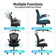 thumbnail image 4 of Flysky Ergonomic Office Chair 300lb,Desk Chair with Lumbar Support and Flip-up Arms, 1PC Black, 4 of 9