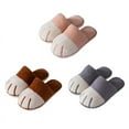 thumbnail image 7 of ZHaobin Winter Warm Plush Slippers Cute Cat Paw Designer House Women Fur Slippers Floor Mute Bedroom Lovers Indoor Fluffy Shoes (Caramel colour,36-37 (22.5-23cm)), 7 of 7