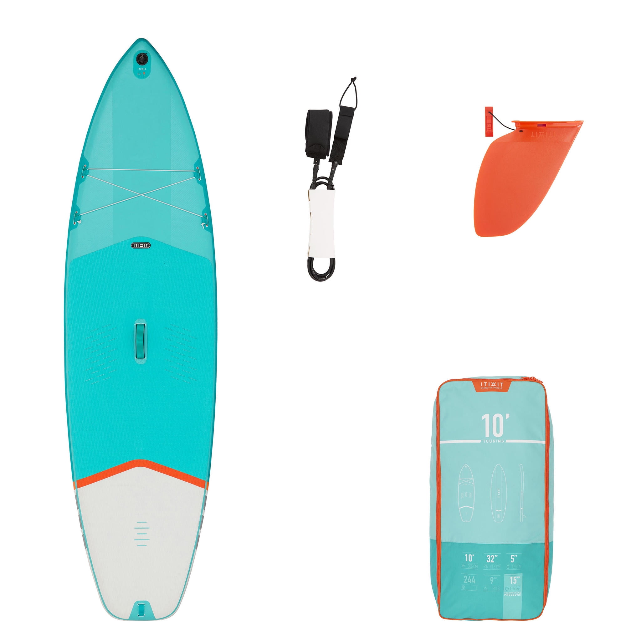 Decathlon Itiwit 10 Ft. Beginner Inflatable Touring Stand-Up Paddle Board