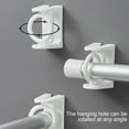 thumbnail image 2 of Gosuguu Plastic Rotating Shower Curtain Rod Hooks with Adhesive Mounting No Drill Required 2 Pack, 2 of 6