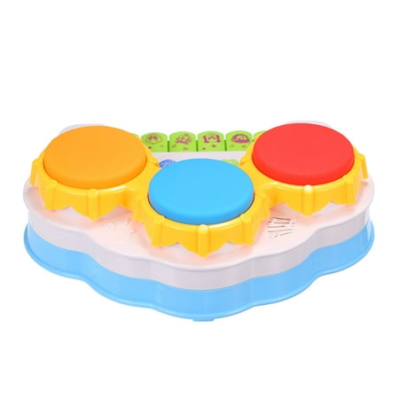 Smart Novelty Hand Drum Toy Three Button Drum Blue Music Piano Gift For One Year Old (Best Music Toys For 3 Year Old)