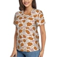 thumbnail image 2 of Wukai Cartoon Classic V-Neck T-Shirt for Women: Comfortable, Stylish, and Versatile Wardrobe Essential-Medium, 2 of 7