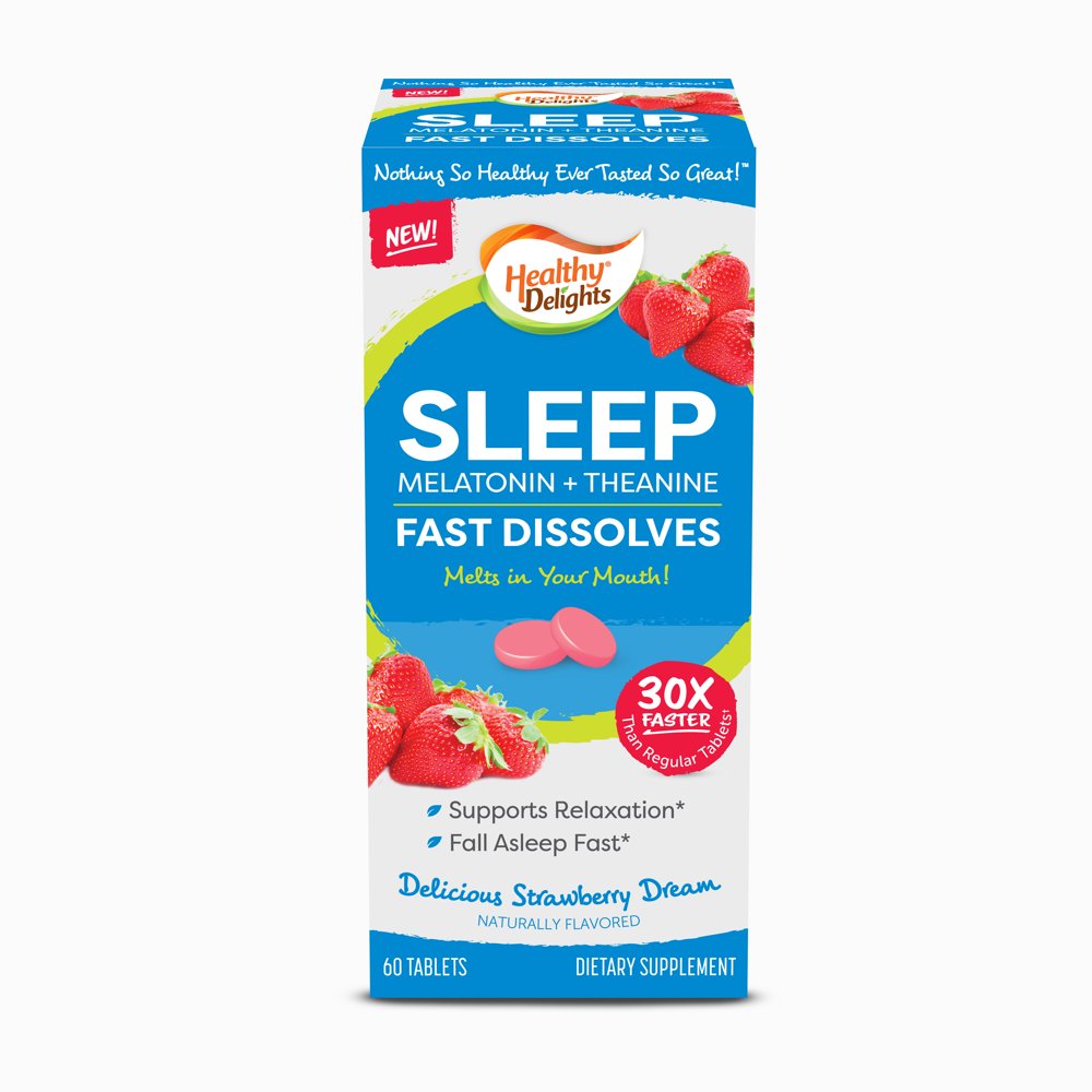 Healthy Delights, Sleep Fast Dissolves, Strawberry Flavor, 60 Count
