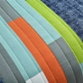 thumbnail image 6 of Lush Decor Shelly Stripe Geometric Cotton Reversible Quilt, Full/Queen, Navy/Orange, 3-Pc Set, 6 of 9