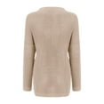 thumbnail image 5 of Baqcunre Plus Size Tops Women's Winter New Solid Knitted Loose Sleeve Large Sweater Coat Crewneck Sweatshirts Fall Outfits Women Trendy Khaki S, 5 of 5