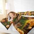 thumbnail image 4 of Feelyou Luck Cat Kids Queen Comforter Set, Shamrock Leaf Plant Bedding Comforter Set, 3pcs, 4 of 8