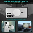 thumbnail image 2 of Magnetic MagSafe Compatible Samsung Galaxy S22 Plus Case (Silver) Flexible TPU Colored Bumper Clear Back Shock Proof and Scratch Resistant Protection Cover, 2 of 5