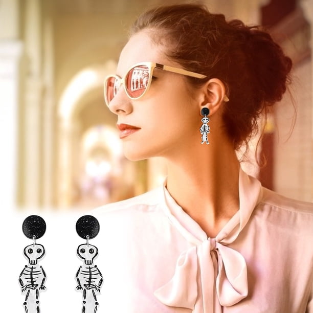 Fiudx Liquidación De Joyas Pendientes De Acrílico De La Joyería De Halloween Del Día Festivo De La Moda De Las Señoras