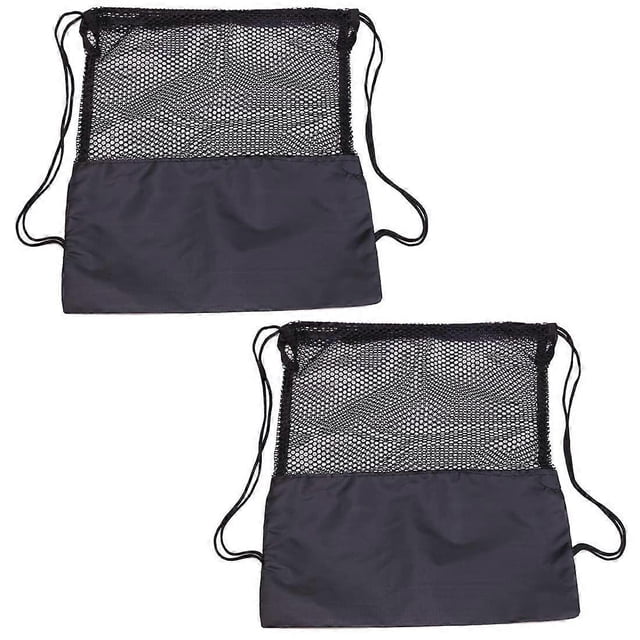 2 Pack Ball Net Basketball Bag Ball Bag Nylon Mesh Bag with Shoulder Strap Portable Ball Bag Soccer Bag Mesh Sports Ball Bag Ball Bag for Basketball S