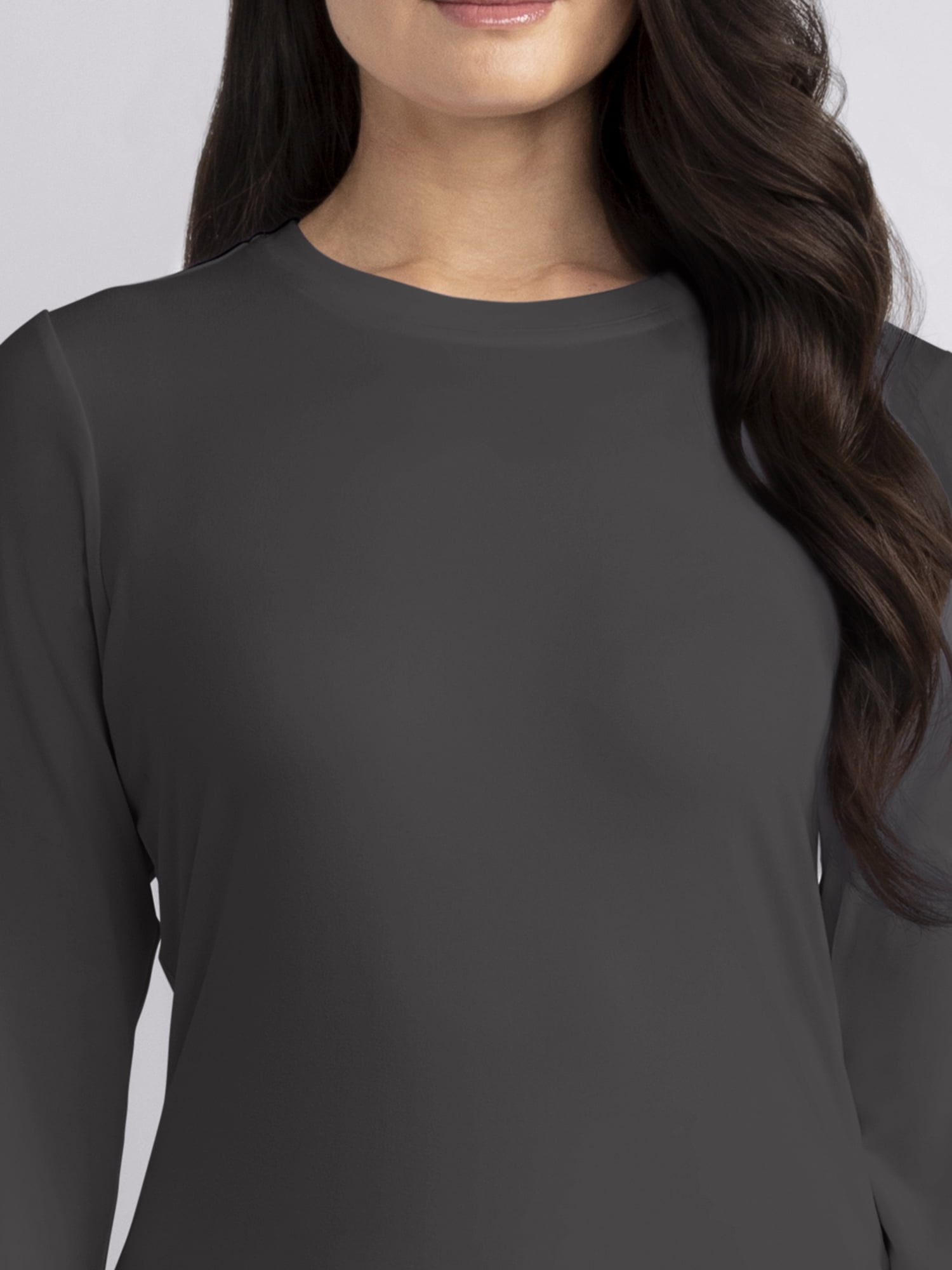 Gildan Women’s Crew Neck Long Sleeve Underscrub T-Shirt, 2-Way Stretch, Sizes XS-2XL