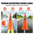 thumbnail image 5 of KFFKFF Safety Cones 4 pcs 28" Collapsible Traffic Cones with Reflective Collars for Parking Lot, Road Parking, Driving Practice, Roadside Emergency and Vehicle Safety, Orange, 4 Pack, 5 of 9