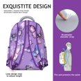thumbnail image 5 of Butterfly Floral Backpack for Teens - Fashionable Bookbag with Padded Shoulder Straps, Large Main Compartment, Trendy Design, 5 of 6
