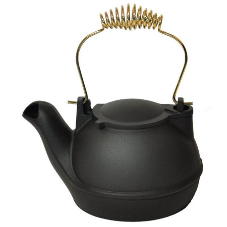 Black Cast Aluminum Half Kettle, 2 Quart