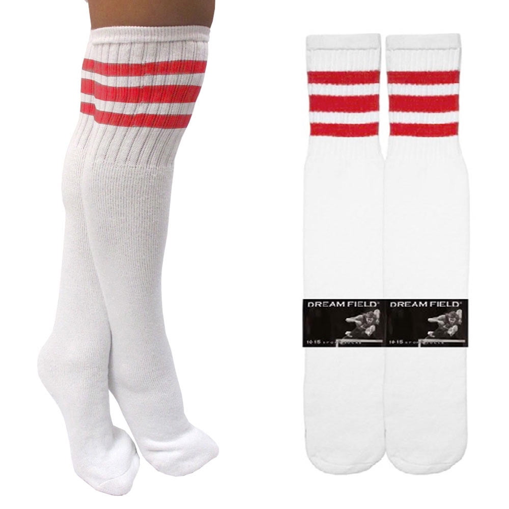 Womens Athletic Tube Socks High Knee Socks Casual Knee Stockings